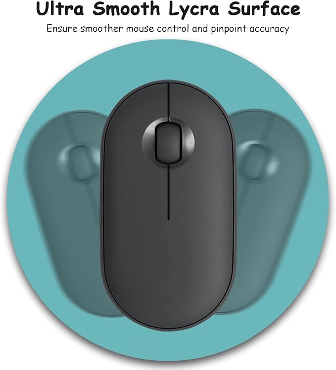 Dapesuom Small Mouse Pad, 6 x 6 Inch Thick Rubber Premium-Textured Non-Slip Portable & Washable Round Mini Mouse Mat for Women Men Wireless Laptops Keyboard Tray Gaming Work Computer, Malachite Green
