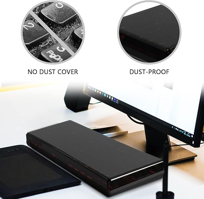 Geekria Tenkeyless TKL Keyboard Dust Cover, Acrylic Keypads Cover for 80% Compact 87 Key Computer Mechanical Gaming Keyboard, Compatible with Razer Huntsman Tournament Edition TKL, V2 TKL