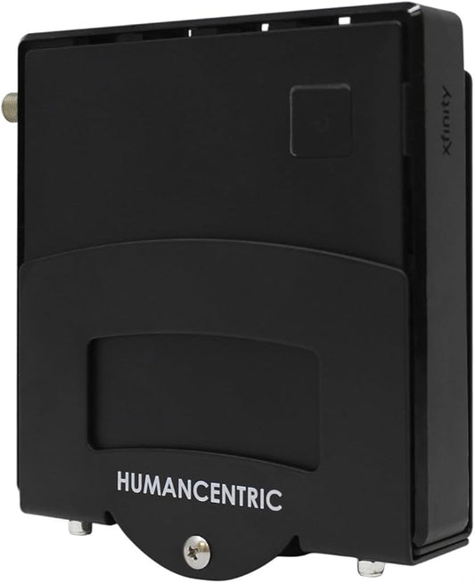HumanCentric Cable Box and Modem Mount, Adjustable Wall Mount for Small and Narrow Devices, Cable Boxes, Modems, DVD Players, Streaming Media Devices, Mount on The Wall Behind TV, Hardware Included