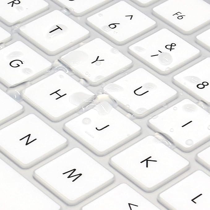 ProElife Ultra Thin Silicone Keyboard Protector Cover Skin for Apple Magic Keyboard & Magic Keyboard 2 (U.S Version, Model: MLA22L/A-A1644, Without Numeric Keypad) (White)