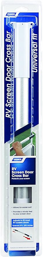 Camco 42186 White Screen Door Cross Bar