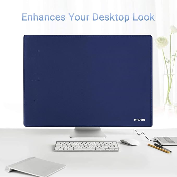 MOSISO Monitor Dust Cover 26, 27, 28, 29 inch Anti-Static Dustproof LCD/LED/HD Panel Case Computer Screen Protective Sleeve Compatible with iMac 27 inch, 26-29 inch PC, Desktop and TV, Royal Blue