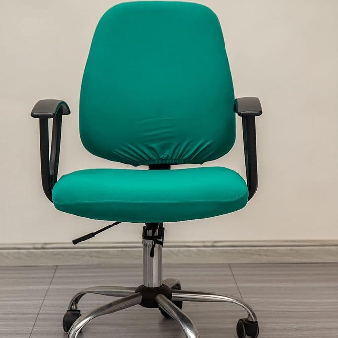 Melaluxe Computer Office Chair Covers, Protective & Stretchable Universal Chair Cover, Stretch Rotating Chair Slipcover (Forest Green)