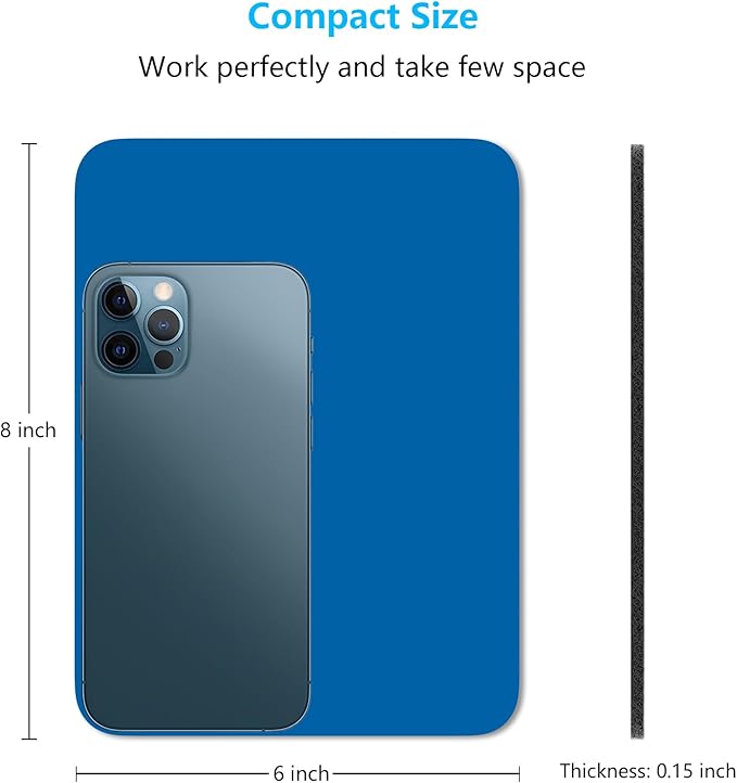 Dapesuom Small Mouse Pad, 6 x 8 Inch Thick Rubber Premium-Textured Non-Slip Portable & Washable Mini Mouse Mat for Women Men Wireless Laptops Keyboard Tray Gaming Computer Office Travel, Dark Blue