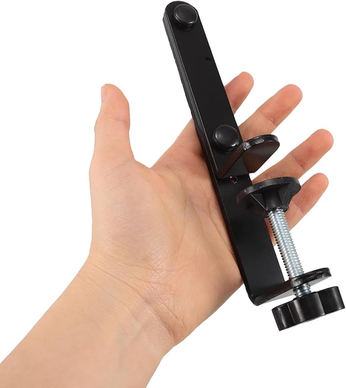 NUOBESTY 1 Pair Black T-Shaped Metal Pegboard Holder for Desk Edge Mounting Table Pegboard Display Brackets Work from Home Accessories