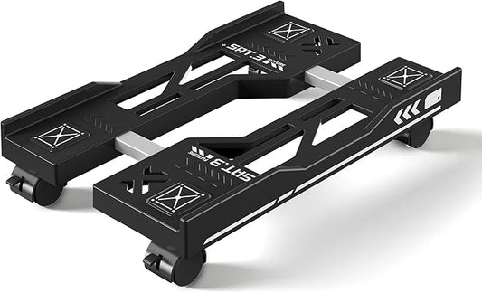 Adjustable Computer Tower Stand, Mobile PC Stand for Floor with 4 Locking Caster Wheels Fits Most PC, Under Desk CPU Holder for Office, Gamers and Students (Black)