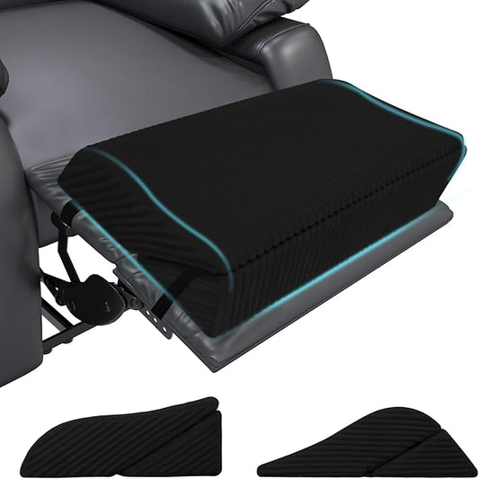 idee-home Recliner Leg Rest Cushion, Recliner Footrest Extender Pillow with Removable Corduroy Cover, 2 in 1 Foldable Ergonomic Foot Pillow Back & Lumbar Support Cushion for Bed Sofa Couch, Black