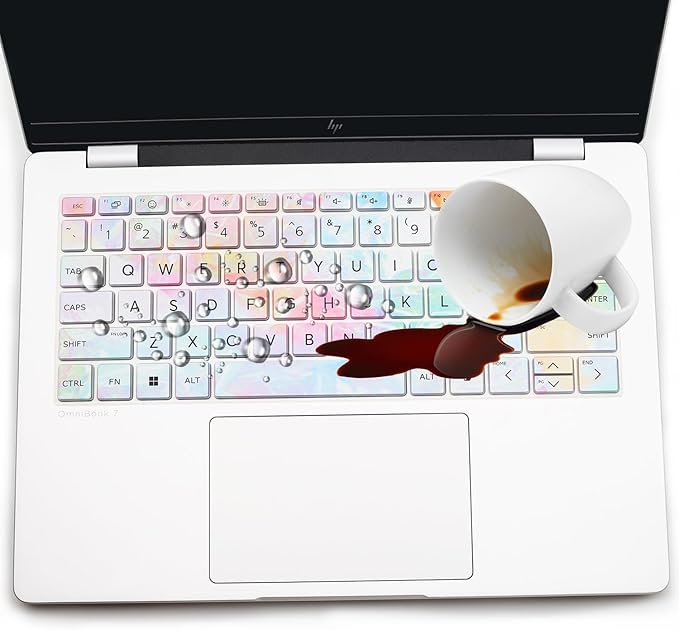 Keyboard Cover for 2026 2025 HP OmniBook 5 Flip 14"/OmniBook 5 Next Gen AI 14" 14-he0037nr 14-he0017nr 14-he0027nr 14-fp0057nr 14-fp0023dx 14-fp0750ng 14-fp0950nd 14-fp0765ng 14-fp0540nd 14" -Dazzle