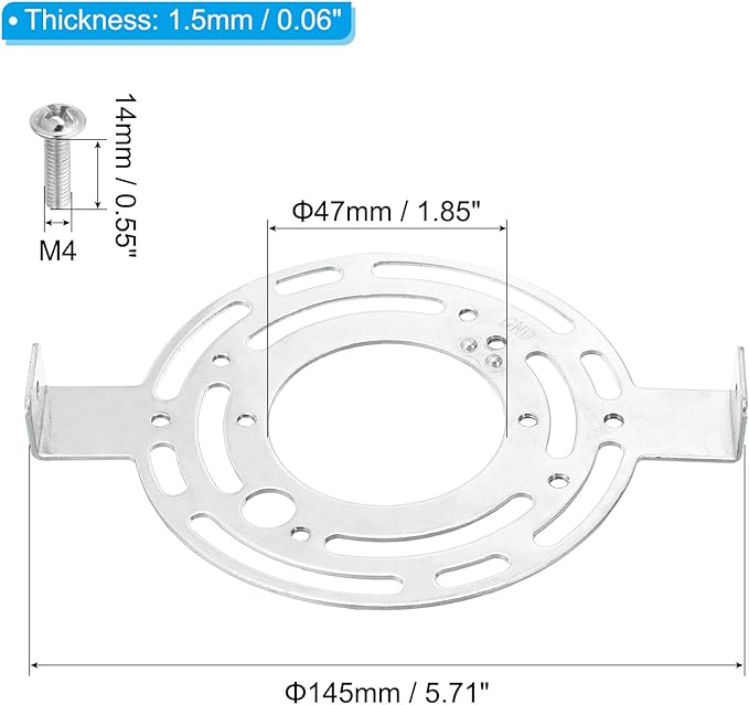 PATIKIL 145mm (5.71") Universal Light Fixture Mounting Bracket Kit, 2set Light Crossbar Round Ceiling Plate for Wall Light, Close to Ceiling Light, Chandelier