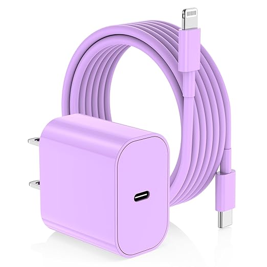 iPhone Fast Charger,Type C Wall Charger Block Plug and 10ft USB C to Lightning Charging Cable Cord Long,Power Adapter Cube Brick Box for Apple iPhone 14 Pro Max/14 Plus/14/13/12 Mini/11/XS Max/XR/iPad