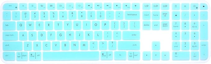 Dust-Proof Silicone Keyboard Skin Cover Compatible for Logitech Craft Advanced Wireless Keyboard & Logitech MX Keys Advanced Wireless Illuminated Keyboard (Mint)