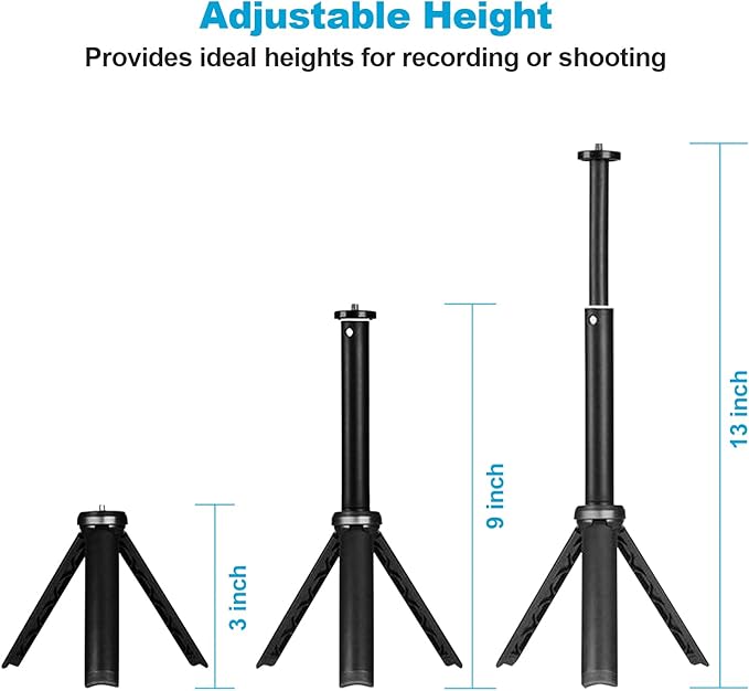 NexiGo Lightweight Mini Tripod for Camera/Phone/Webcam, Extendable Stand, for NexiGo Logitech Webcam C920 C922 C925e C922x C930e C930 C615 Brio and Other Lightweight Devices with 1/4" Thread