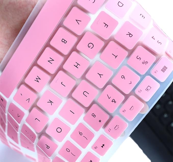Dust-Proof Silicone Keyboard Skin Cover Compatible for Logitech Craft Advanced Wireless Keyboard & Logitech MX Keys Advanced Wireless Illuminated Keyboard (Pink)