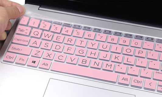 Keyboard Skin Compatible for 15.6" HP Laptop 15-fc 15-fd 15z-fc, HP Pavilion 15 15-eg/eh/er 15t-eg200/eg300 15z-eh300, HP Pavilion 17z 17z-cp000 17z-ca200 17-cn 17-cp (Large Letters, Pink)