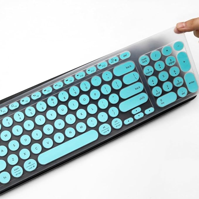 Silicone Keyboard Skin Cover Protector Compatible for Logitech K780 Multi-Device Wireless Keyboard, K780 Multi-Device Wireless Keyboard Accessories (Mint)