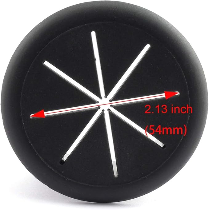 HJ Garden 2pcs 2-3/8 inch Flexible Desk Cord Grommets Wire Organizer Hole Cover for Managing and Hiding Office PC Desktop Cable(Black)