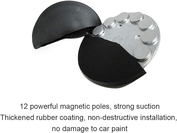 2PCS LED Bar Strong Magnetic Mounts, Universal Magnetic Base Light Mount Rubber Pad Bracket Sucker Roof Off Road Holder for Truck Off Road Roof Outdoor Work Light (D66-1.76lb)