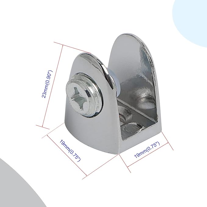 Aopin Glass Shelf Bracket Glass Clamp Bracket Glass Shelf Holders Support Glass Clamp Bracket Shelf Clip Clamp, Suitable for 8-10 mm / 0.3-0.39 inch Thick Glass Screen Clip Holder 10 PCS (Silver)
