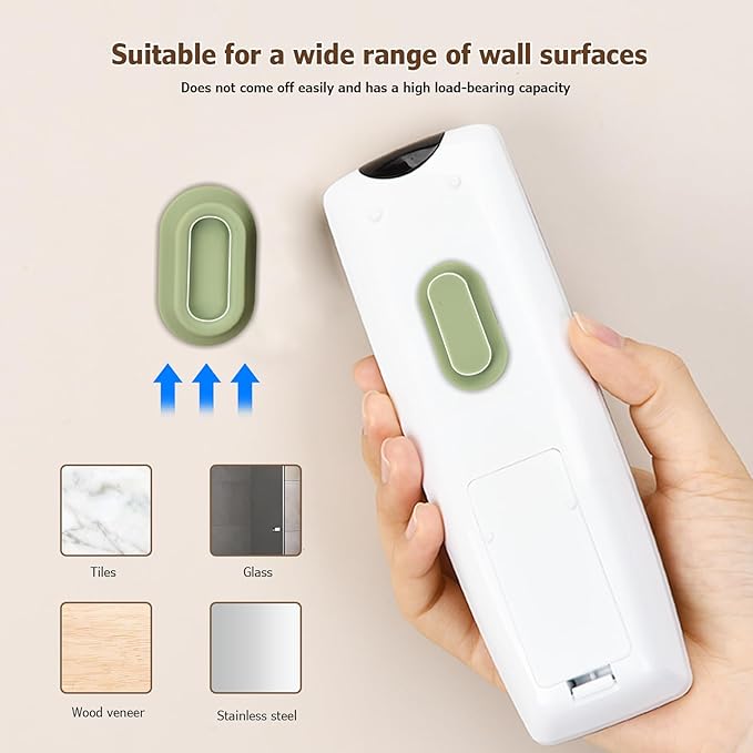XYOFUN Magnetic Remote Control Holder Wall Mount - 6 Pcs No Drill Self-Adhesive Organizer for Air Conditioner & TV Remotes, Storage Caddy for Televisions Backside - White&Black