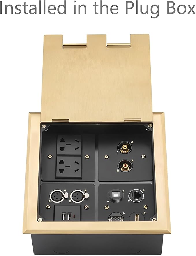 USB B to A Panel Mount Adapter - Solderless USB 2.0 Female Connector, Threaded Fixed USB Type B to A Conversion for Printers & Scanners