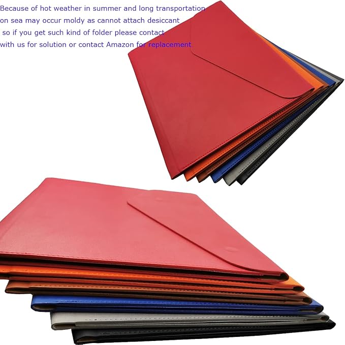 PU Leather A4 File Folder Document Holder Waterproof Portfolio Envelope Folder Case with Invisible Magnetic Closure Brown