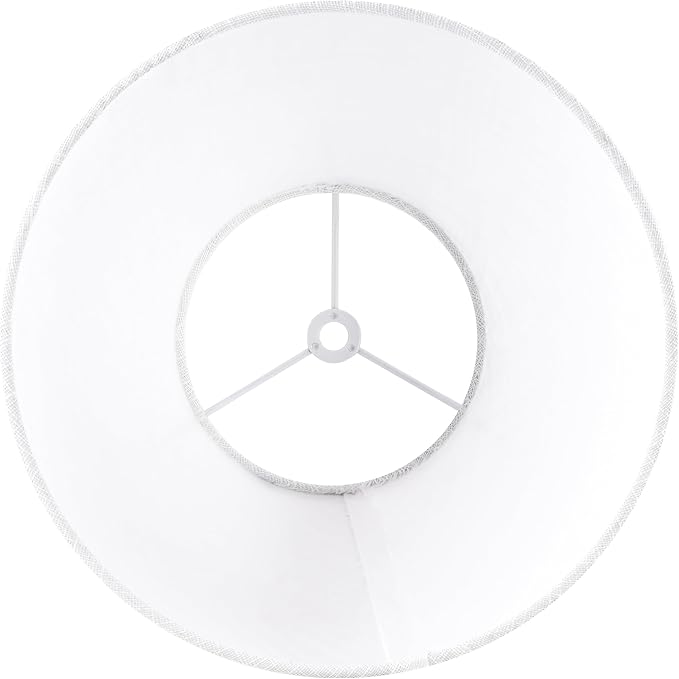 GOSO 9" Small White Lamp Shades for Table Lamps Set of 2 Bell,5"×*9"×6.4" (Spider) Modern Wall Lamp Shade Linen Replacement for Bedroom,Scalloped Lampshade Fabric-No Assembly Required