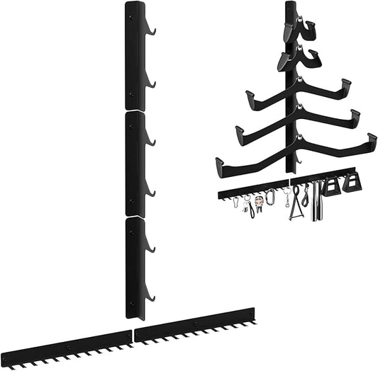 Lat Pull Down Bar Storage Rack Wall Mount,Gym Storage Wall Organizer for Lat Pulldown Attachments Cable Attachment, Gym Accessories, Workout Equipment, Home Gym Fitness Wall Storage Rack