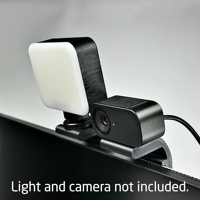 Webcam and Light Mount for Computer or Laptop Monitor