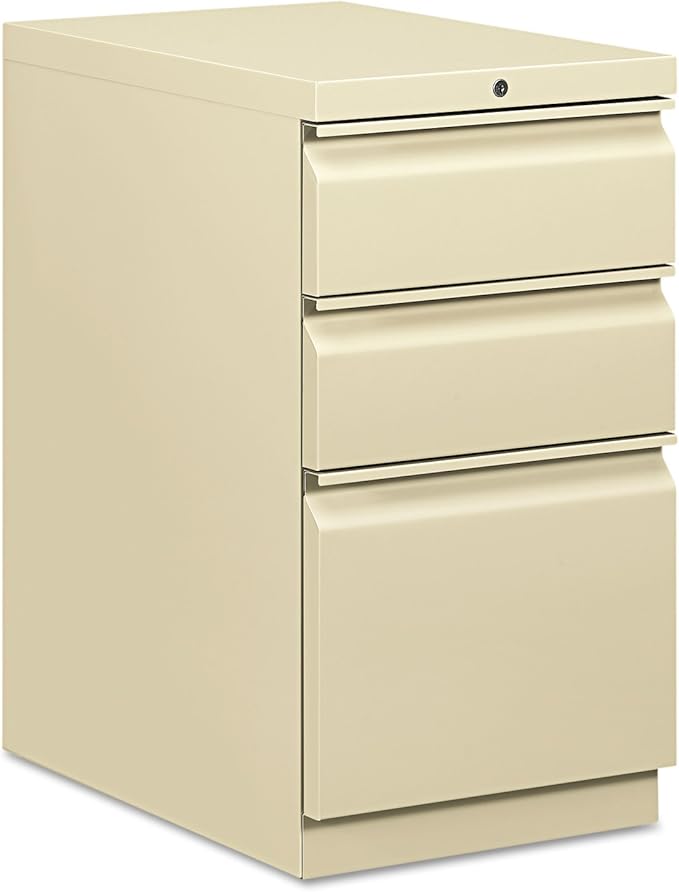 HON 33723RL Efficiencies Mobile Pedestal File with One File/Two Box Drawers, 22-7/8d, Putty