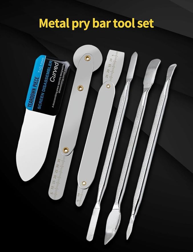 6PCS Metal spudger, Pry bar Tool kit, Screen Repair Tool,Phone Repair Tool kit, Used for Repairing laptops, Mobile Phones, Tablets, Computers, and Electronic Products