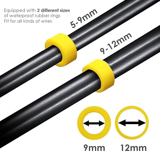 FX Junction Box Waterproof IP68 2 Way Plug Line M20 Coaxial Cable Connector Wire Range 5 to 12mm Outdoor External Electric Power Cord Boxes