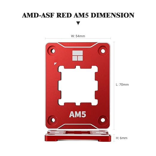 Thermalright ASF-RED AM5 CPU Holder, Corrective Anti-Bending Fixing Frame, Full-fit Fixed Non-Marking Mounter, AM5 Anti-Bending Contact Frame, CPU Cooler Standard
