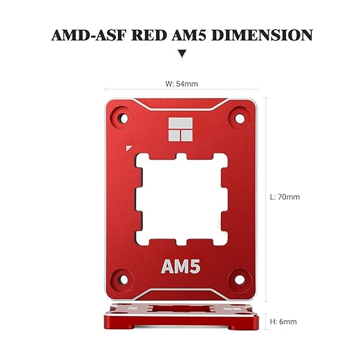 Thermalright ASF-RED AM5 CPU Holder, Corrective Anti-Bending Fixing Frame, AM5 Full-fit Fixed Non-Marking Mounter, AM5 Anti-Bending Contact Frame, CPU Cooler Standard
