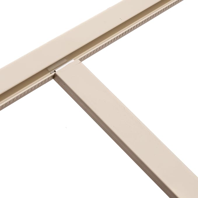 Window Screen Spreader Bar - 46” White, Tan, Bronze - 6 or 12 Pack with End Clips - Insect Screen Horizontal Rail, Aluminum Bug Screen Cross Bar (White, 6 Lengths & 16 End Clips)