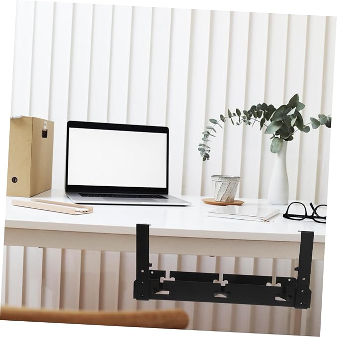 OSALADI Desk Tray No Drill Installation for Tidy Workspace Heat Dissipation Design for Cables Multifunctional Organizer for Home Office