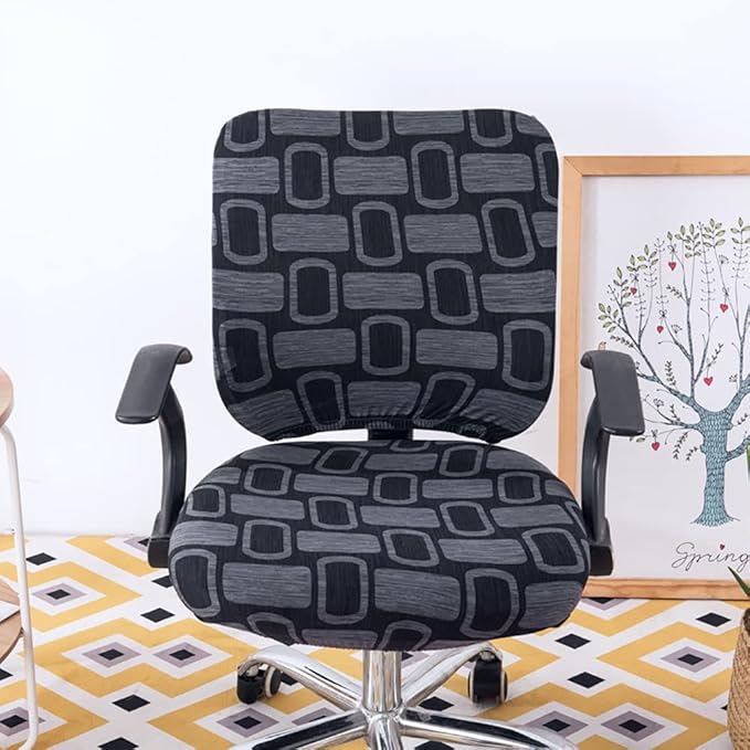 Melaluxe Computer Office Chair Cover - Protective & Stretchable Universal Chair Covers Stretch Rotating Chair Slipcover