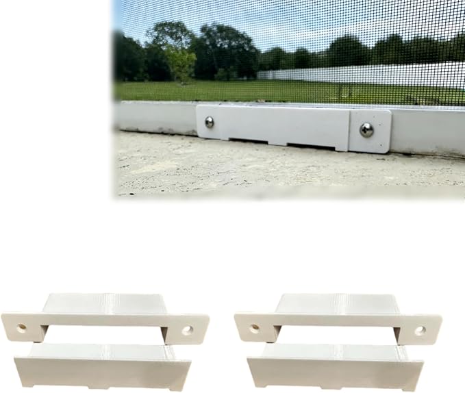 Screen Room Drain Kit for Aluminum Enclosures, Porch Water Drainage System, Fit Bottom Bar of Screen Panels, Prevents Pooling Water on Patio Sunroom (White)