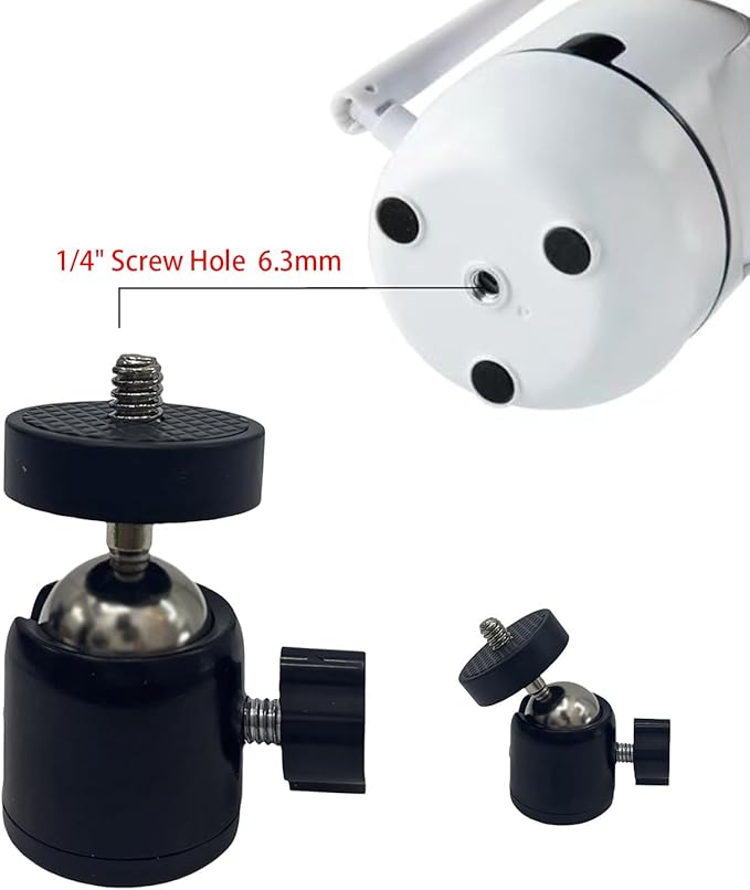 Universal Camera Clamp Mount with 360-Degree Swivel Head, 1/4 Inch Screw, Black (1 Pack)