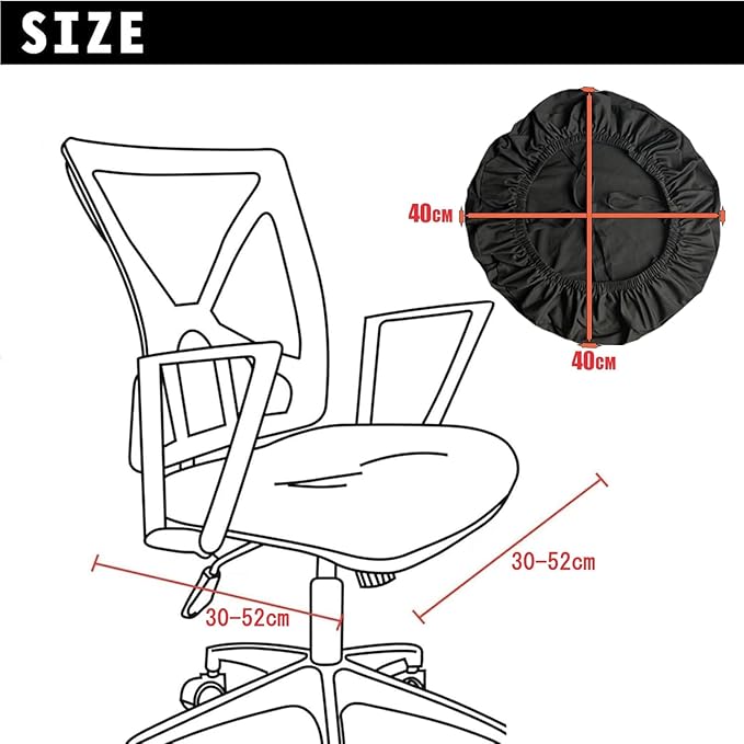 DHXYZZB Stretch Universal Chair Seat Cover - Office Chair Slipcover, Washable Chair Cushion Protector for Dining, Office, Home, Fits Most Chairs