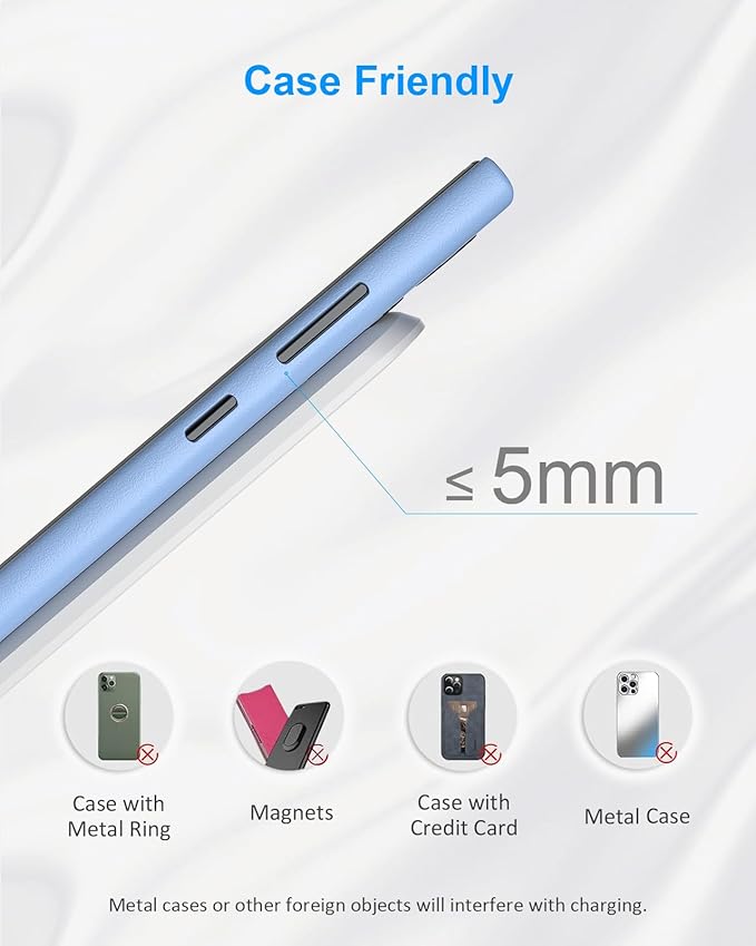 NANAMI Fast Wireless Charger, 10W Max Wireless Charging Stand with PD20W Adapter Charger Compatible for iPhone 17/17 Air/17 Pro/17 Pro Max/16/15/14/13/12,Samsung Galaxy S26/S25/S24/S23/S22/S21/Note 20