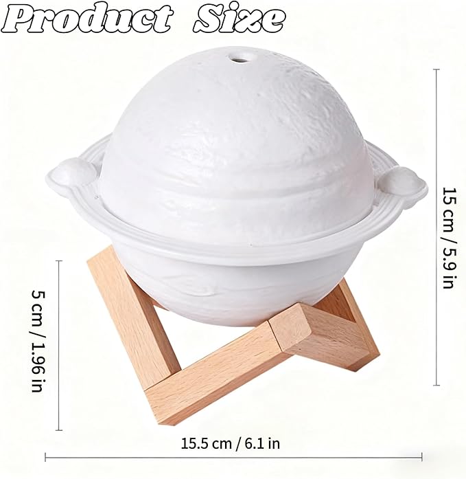 Mini Humidifier, Moon Lamp Desktop Humidifier with LED Night Light, 2 Gear Intermittent Spray, USB Charging Mist Humidifiers, for Bedroom, Office Room, Bedroom, Travel, Etc(Design model)