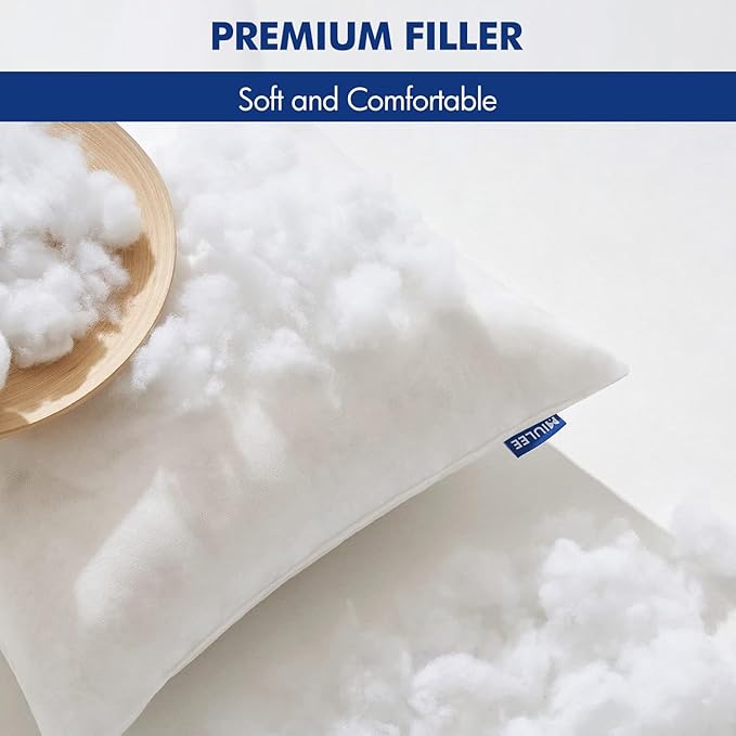MIULEE Pillow Insert 16x20 Inch, Decorative Rectangle Throw Pillow Inserts, Premium Fluffy Pillow Forms Sham Stuffer for Sofa Couch Living Room