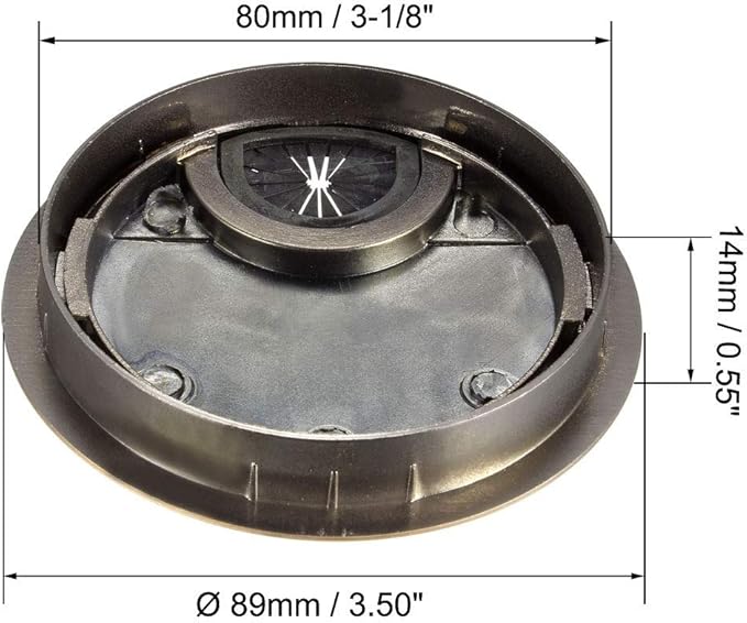 uxcell Cable Hole Cover, 3.1Inch/80mm Zinc Alloy Desk Wire Cord Cable Grommets Hole Cover for Office PC Desk Cable Cord Organizer, Bronze Tone