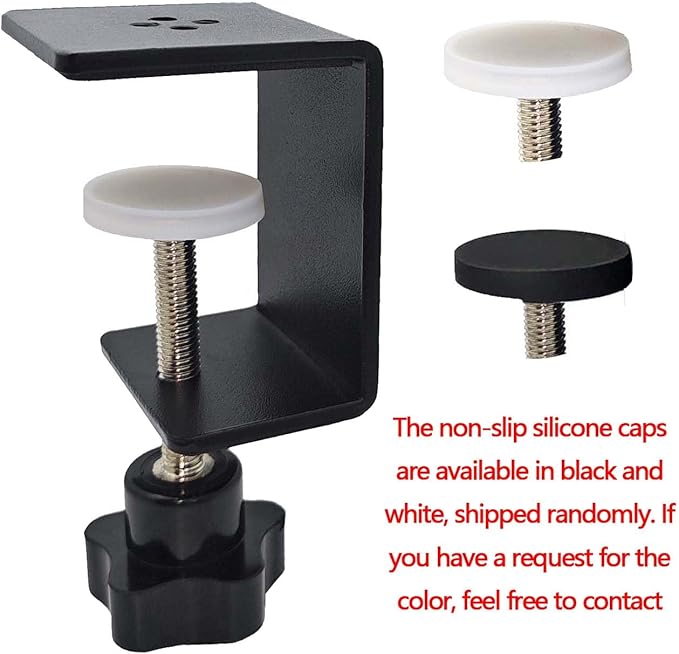 4 Pack Heavy Duty C Clamp & Desk Clamp | Wide Jaw Metal Woodworking Clamps, Adjustable Shelf Clamps for Desk Extension/Panel Work (Sturdy Multi-Purpose Clamping Tool)
