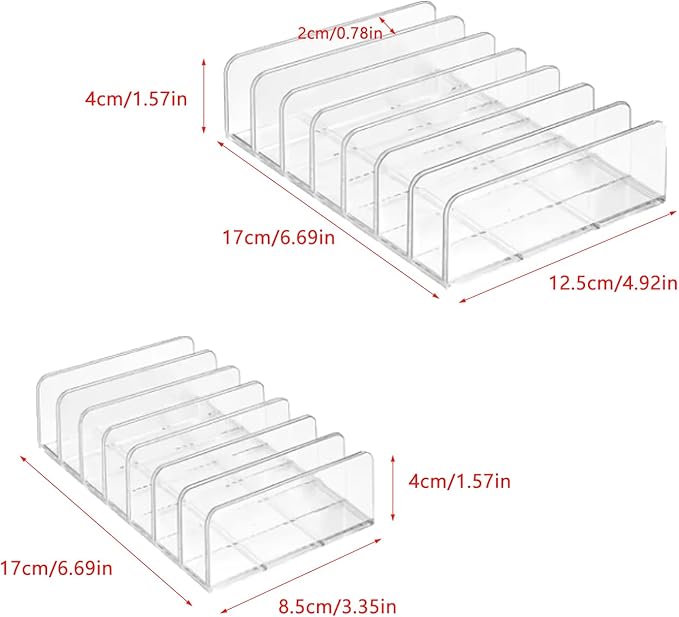 14 Slots Universal Multi Device Organizer Dock Space-Saving Acrylic Clear Multi Phone Stand Holder Divider for iPhone Portable External Hard Drive HDD Phone Cases External CD/DVD Drive