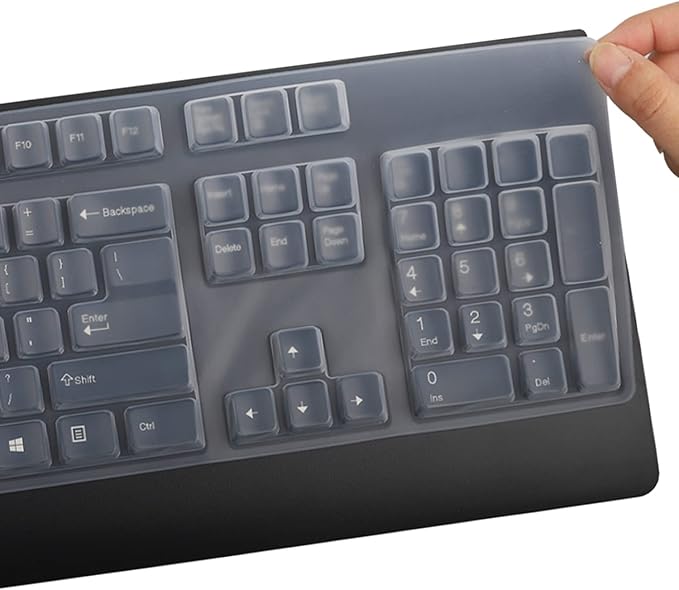 Keyboard Cover for Lenovo Preferred Pro & Preferred Pro II Wired Keyboard 4X30M86879 4Y9400 73p5220 US 41A5289 54Y9400 SK-8825/8813/8820/1619/8827/8817 KB-1021/1468 ku-0225 ekb-425a (Clear)