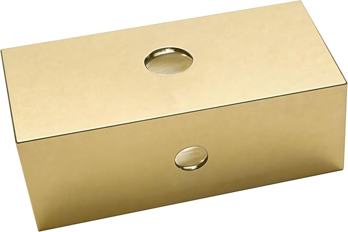 Solid Brass Glass Clamp – Fixed Mount Bracket Hardware Kit for 3/8" to 1/2" (10-12mm) Glass, Gold Finish