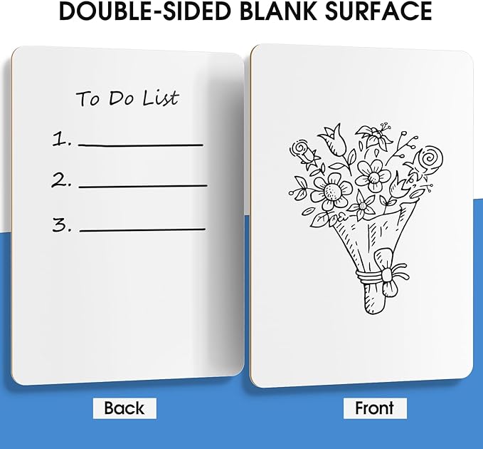 MaxGear Small White Board 24 Pack Dry Erase Boards, 9''x 12'' Mini Whiteboard Double Sided Portable Whiteboards for Students and Teachers School Supplies Lapboards Including 24 Markers and 24 Erasers