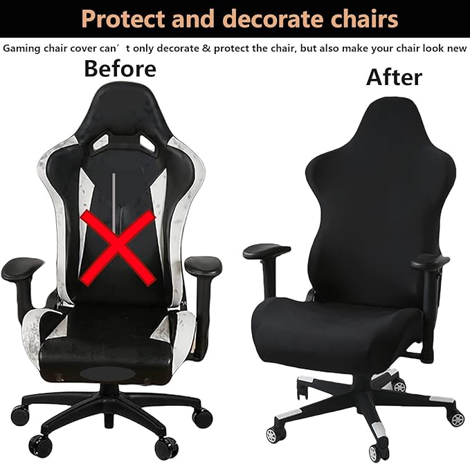 NarSea Gaming Chair Cover, Gaming Chair seat Cover 4pc/Set Office Chair Cover Stretchable with armrest/Back Covers/Chair seat Cover, Gamer Chair Cover of Computer Video Game Office Chair Cover