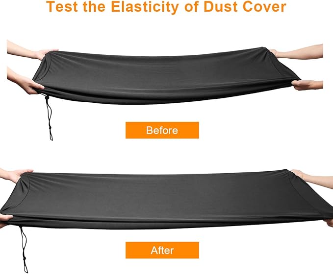 Piano Keyboard Dust Cover For 61/76/88 Keys- Electric/Digital Piano Stretchable Protective Keyboard Cover, Elastic Cord Locking Clasp, Machine Washable (61-76 Keys)